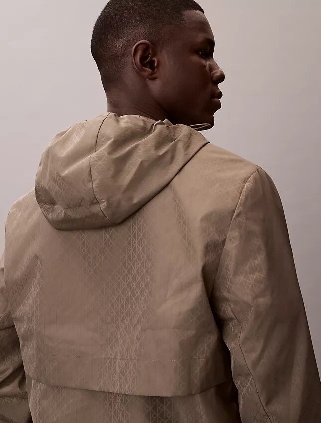 Windjacke mit durchgehendem Emblem-Logo Windjacke mit durchgehendem Emblem-Logo