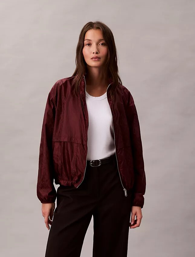 Windjacke mit durchgehendem Monogram-Print Windjacke mit durchgehendem Monogram-Print