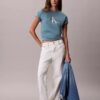 Zweifarbiges Monologo Classic T-Shirt Zweifarbiges Monologo Classic T-Shirt