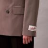 Zweireihiger Blazer aus Wollgabardine-Mischung