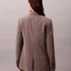 Zweireihiger Blazer aus Wollgabardine-Mischung